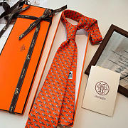 Fortok Hermes Sliding Jockey Twillbi tie Orange  - 1