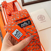 Fortok Hermes Sliding Jockey Twillbi tie Orange  - 5