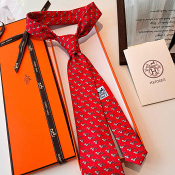 Fortok Hermes Sliding Jockey Twillbi tie Red
