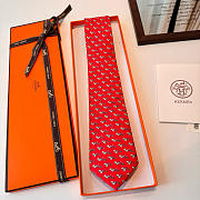 Fortok Hermes Sliding Jockey Twillbi tie Red - 5