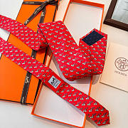 Fortok Hermes Sliding Jockey Twillbi tie Red - 4