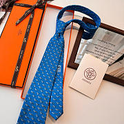 Fortok Hermes Sliding Jockey Twillbi tie Blue - 1