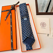 Fortok Hermes Sliding Jockey Twillbi tie Navy Blue - 5
