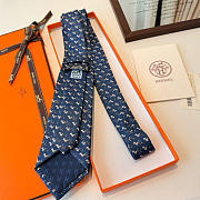 Fortok Hermes Sliding Jockey Twillbi tie Navy Blue - 4