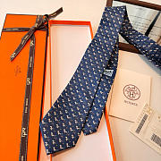 Fortok Hermes Sliding Jockey Twillbi tie Navy Blue - 3