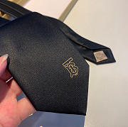 Fortok Burberry Silk Tie Black  - 6