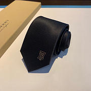 Fortok Burberry Silk Tie Black  - 5