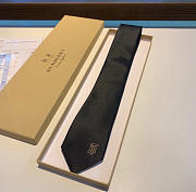 Fortok Burberry Silk Tie Black  - 4