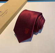 Fortok Burberry Silk Tie Rouge - 6