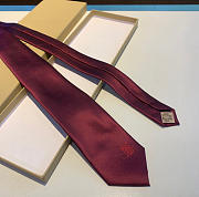 Fortok Burberry Silk Tie Rouge - 5