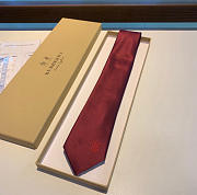 Fortok Burberry Silk Tie Rouge - 3