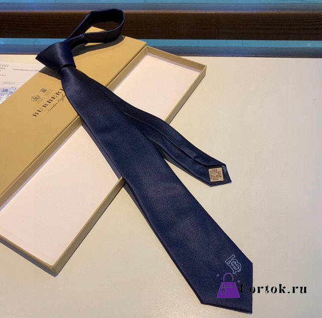 Fortok Burberry Silk Tie Blue - 1
