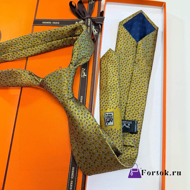 Fortok Hermes silk tie Yellow  - 1
