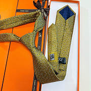 Fortok Hermes silk tie Yellow  - 1