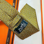 Fortok Hermes silk tie Yellow  - 2
