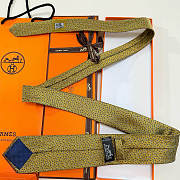 Fortok Hermes silk tie Yellow  - 3