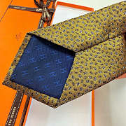 Fortok Hermes silk tie Yellow  - 4