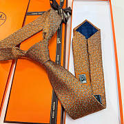 Fortok Hermes silk tie Orange - 1
