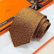 Fortok Hermes silk tie Orange - 2