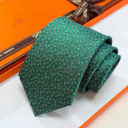 Fortok Hermes silk tie Green - 2