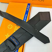Fortok Louis Vuitton Silk Micro Damier Tie Black - 3