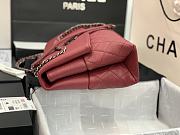 Fortok Chanel Handbag Leather in Red 32 x 7.5 x 19CM - 3