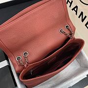 Fortok Chanel Handbag Leather in Red 32 x 7.5 x 19CM - 5