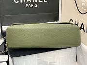 Fortok Chanel Handbag Leather in Green 32 x 7.5 x 19CM - 6
