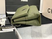 Fortok Chanel Handbag Leather in Green 32 x 7.5 x 19CM - 4