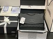 Fortok Chanel Handbag Leather in Black 32 x 7.5 x 19CM - 1