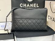 Fortok Chanel Handbag Leather in Black 32 x 7.5 x 19CM - 6