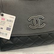 Fortok Chanel Handbag Leather in Black 32 x 7.5 x 19CM - 2