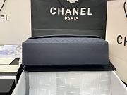 Fortok Chanel Handbag Leather in Navy Blue 32 x 7.5 x 19CM - 4