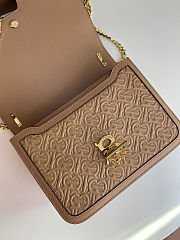 Fortok Burberry Quilted Monogram Lambskin TB Bag Brown 25.5 - 6.5 - 18.5 cm - 3