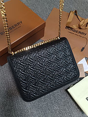 Fortok Burberry Quilted Monogram Lambskin TB Bag Black 25.5 - 6.5 - 18.5 cm - 2