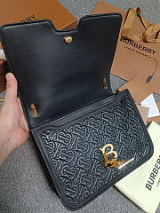 Fortok Burberry Quilted Monogram Lambskin TB Bag Black 25.5 - 6.5 - 18.5 cm - 3