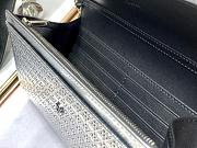 Fortok Dior Lady Dior Croisiere Chain Wallet in metallic perforated calfskin leather Silver 21cm - 4