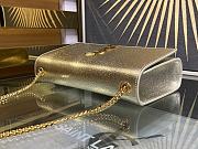 Fortok Saint Laurent YSL Kate Tassel Chain Wallet Silver 24x14.5x5.5cm - 6