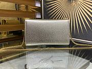 Fortok Saint Laurent YSL Kate Tassel Chain Wallet Silver 24x14.5x5.5cm - 4