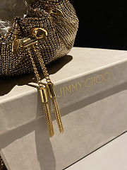 Fortok Micro Bon Bon Champagne Crystal Mesh Mini Bag Gold 16 x 16 x 9cm - 3