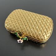 Fortok Bottega Veneta Intreccio Flower Knotted Minaudière in Gold 20x12x5.5cm - 5