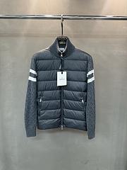 Fortok Moncler Padded Wool Zip-Up Cardigan Grey - 1