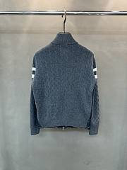 Fortok Moncler Padded Wool Zip-Up Cardigan Grey - 3