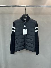 Fortok Moncler Padded Wool Zip-Up Cardigan Black - 1