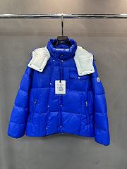 Fortok Moncler blue padded hooded coat with a flap pocket - 2