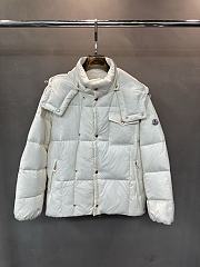 Fortok Moncler Karakorum hooded down jacket in white - 3