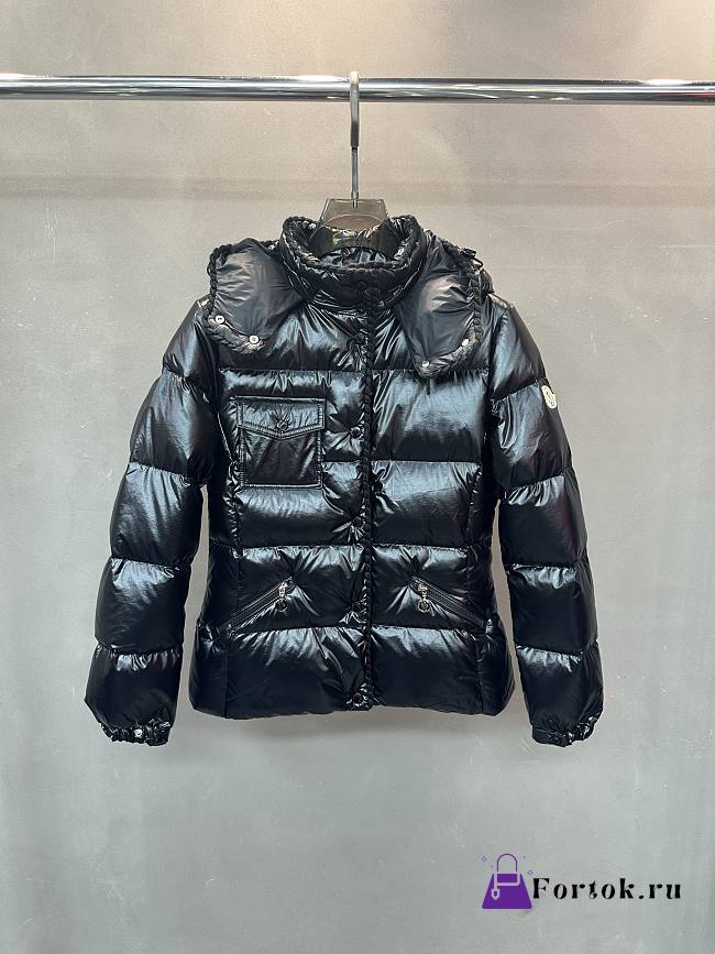 Fortok Moncler Glareins short down jacket with a hood Black  - 1