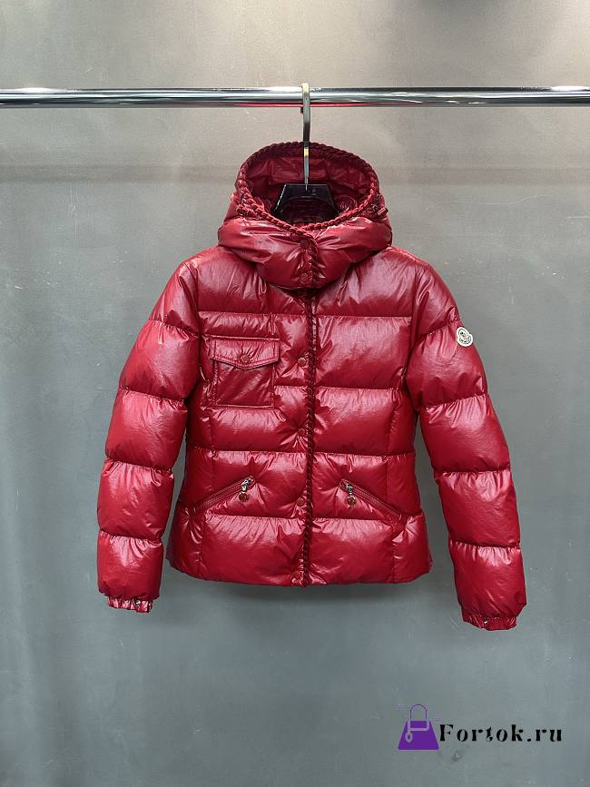Fortok Moncler Glareins short down jacket with a hood Red - 1