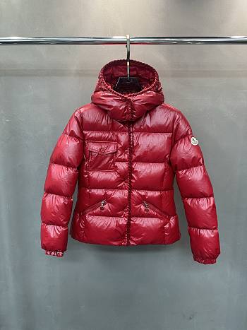 Fortok Moncler Glareins short down jacket with a hood Red