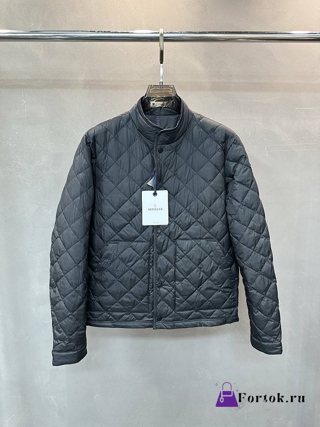 Fortok Moncler Oise Diamond-Quilted Short Down Jacket Black - 1